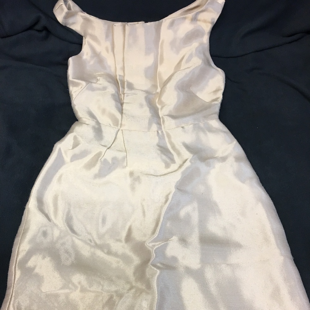 Pamella Roland Gold Metallic Shift Dress Film fash
